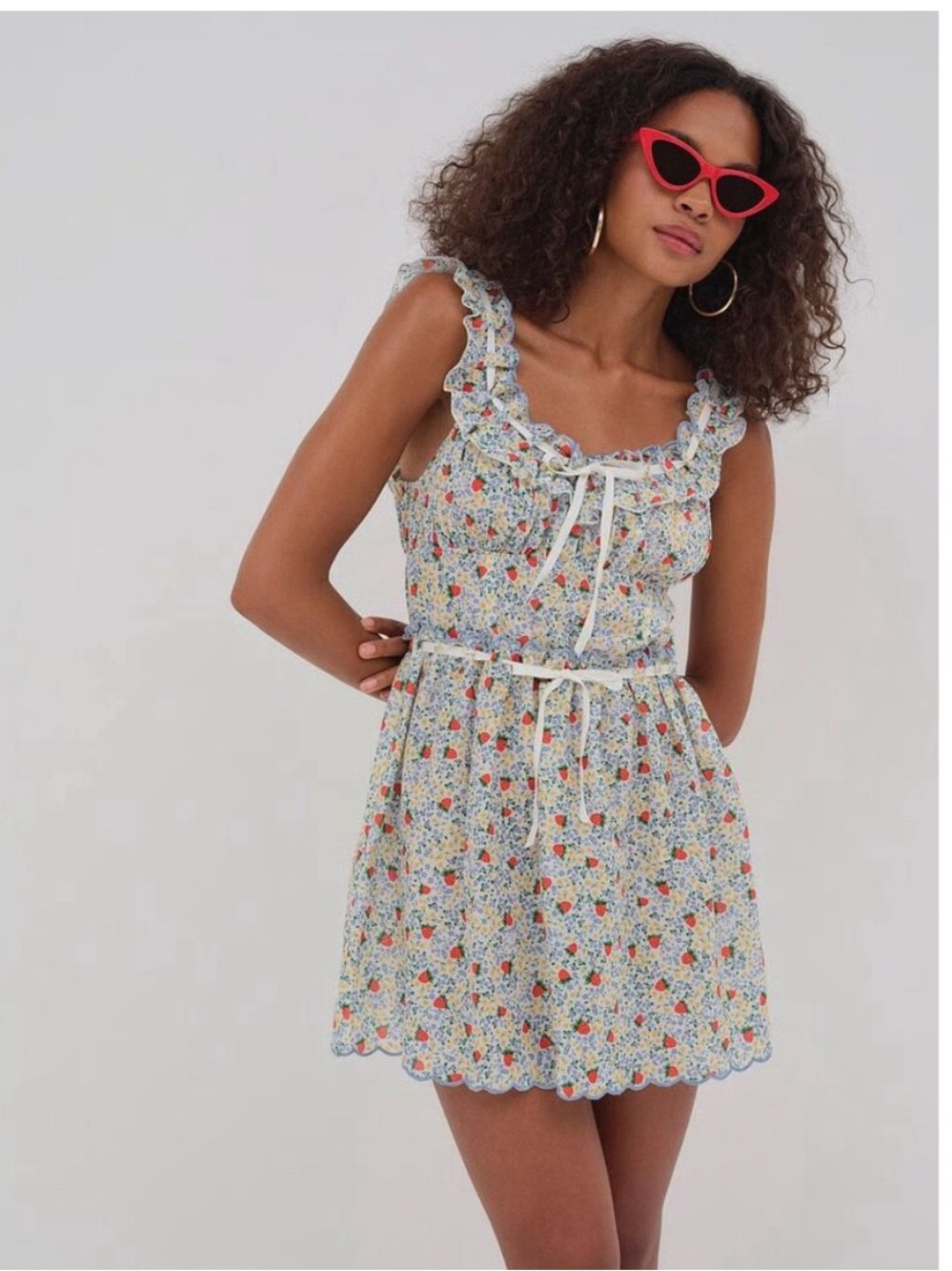 For Love & Lemons Strawberry Kiss Slip Dress | Small | NWOT